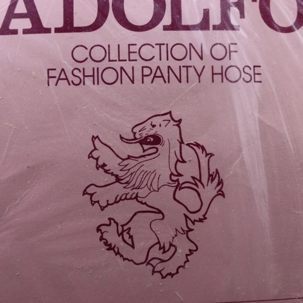 Adolfo Vintage Panty Hose Gray Stars Sandal Foot